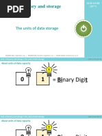 GCSE OCR 1.2 The Units of Data Storage