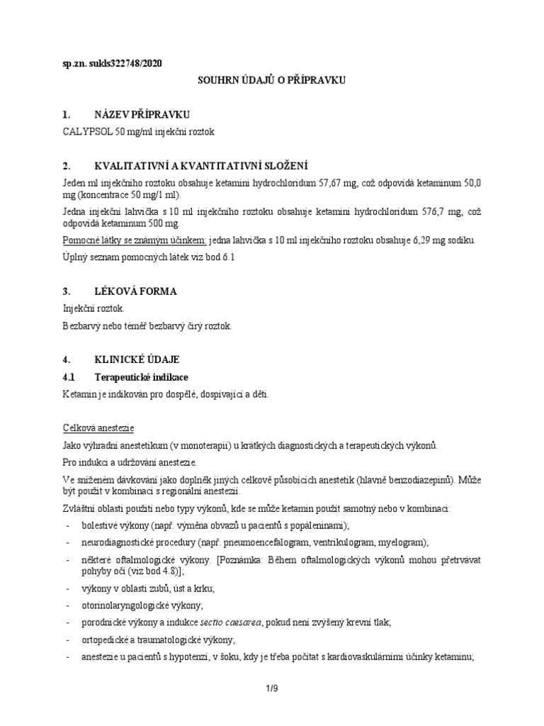 Calypsol SPC | PDF