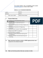 IPBT Progress Monitoring Checklist and Questions