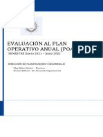 INFORME EVALUACION POA Semestre Enero Junio 2021