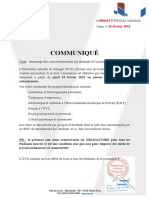 Communique Demarrage Des Cours Transversaux de La P9