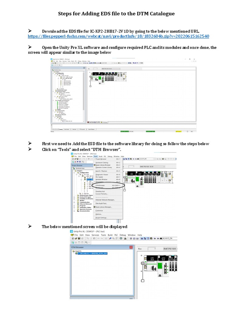 Adding EDS Files to DTM Catalogue | PDF | Programmable Logic Controller ...