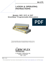 Installation & Operating Instructions: Models 150T, 151T, & 152T Smartstep Programmable Attenuators