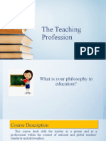 The Teaching Profession (Week 1)