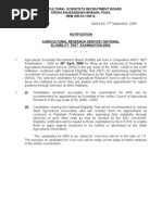 Download ARS NET Examination 2009ICAR Notification by Mayank Tandon SN6216033 doc pdf