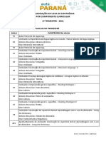 L.INGLESA - EF - Lista de Conteúdos - 1ºtrimestre - 2021