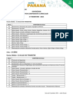 Lista de conteúdos de Arte do 1o trimestre