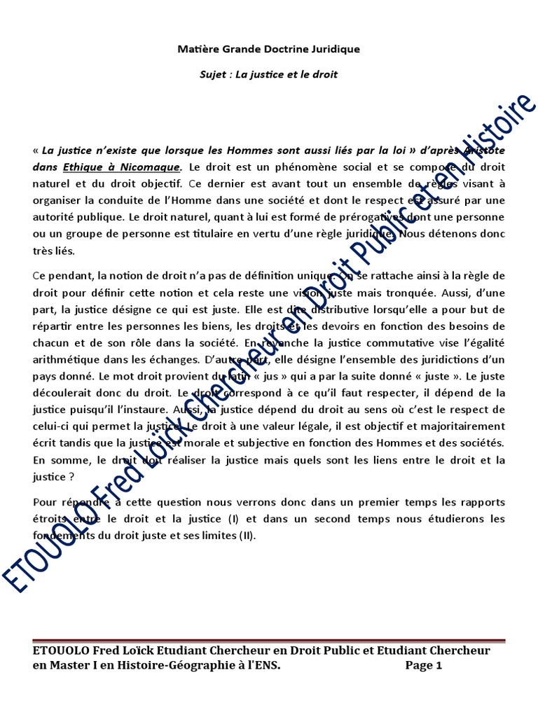 Justice et Droit : Liens et Défis | PDF | Justice | Crime et violence
