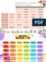 Horario de Clase Papeles Beige