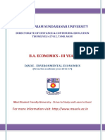 Manonmaniam Sundaranar University: B.A. Economics - Iii Year