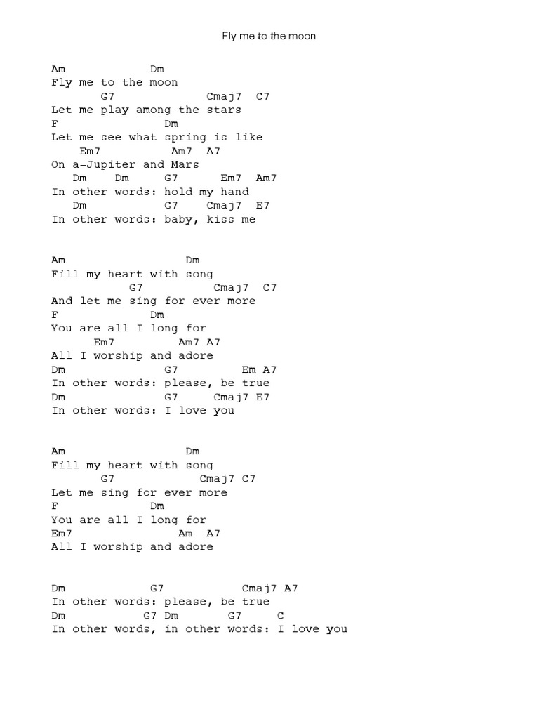 Fly Me To The Moon | PDF