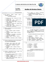 Auxiliar de Serviços Gerais concurso