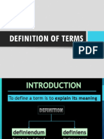 Definition of Terms