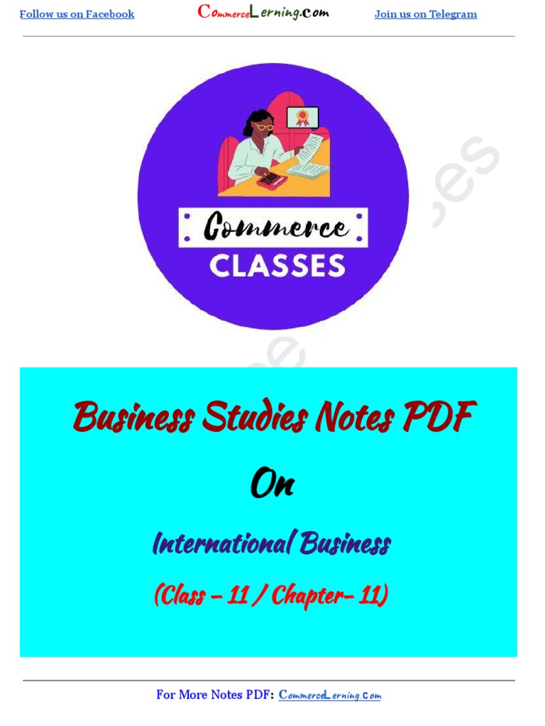 Business Studies Notes PDF Class 11 Chapter 11 | PDF