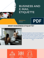 Business and E-Mail Etiquette