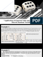 7 Application of Expected Value and Variance of A Discrete Random Variable