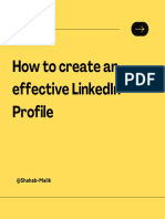 How To Create An Effective LinkedIn Profile