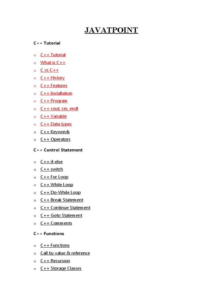 JAVATPOINT | PDF | C++ | Constructor (Object Oriented Programming)