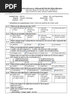 MSBTE Class Test I - MCQ New