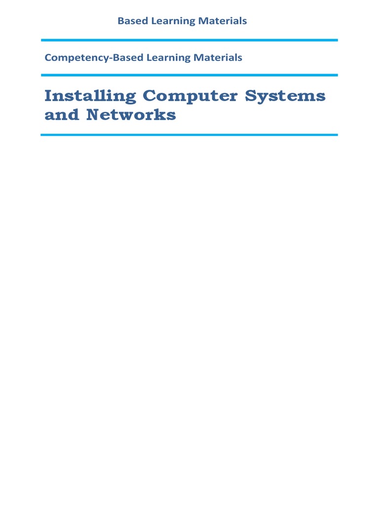Module 1 Installing Computer Systems and Networks Student | PDF | Disk ...