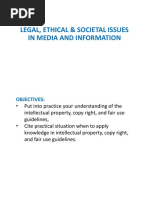 Lesson 7 Legal Ethical Societal Issues in Media and Information