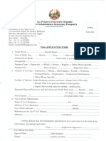 Laos Visa Application Form