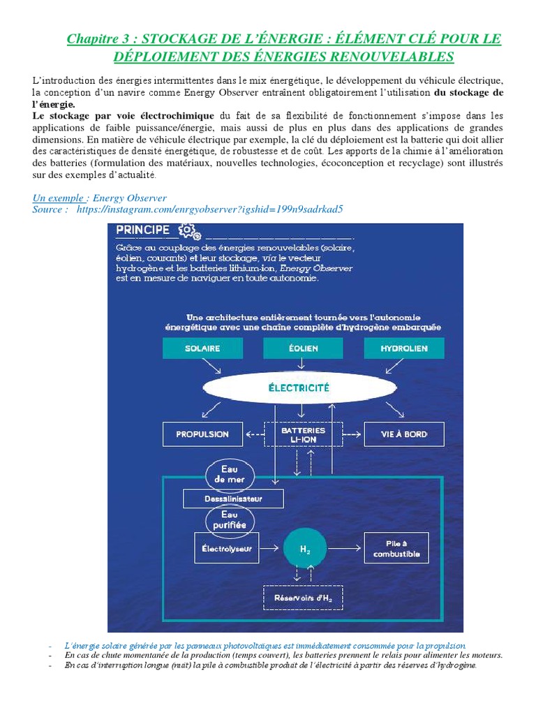 Stockage d'énergie pour énergies renouvelables | PDF | Stockage de l ...