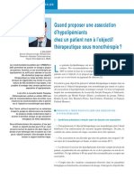 Quand Proposer Une Association D'hypolipémiants Chez Un Patient Non À L'objectif Thérapeutique Sous Monothérapie?