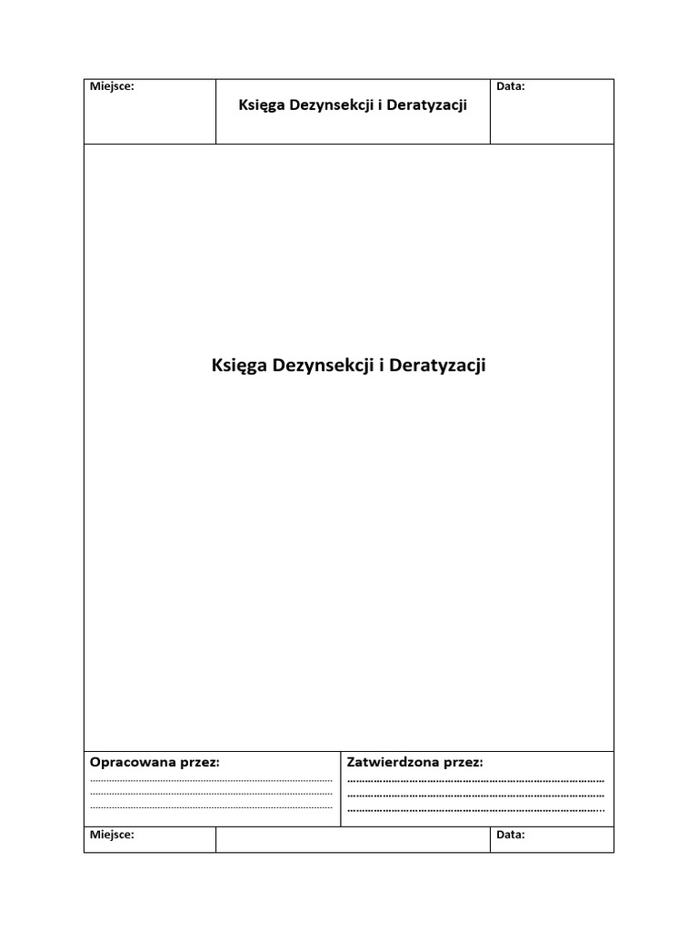 Zwięźle Opisz W Zeszycie Sposoby Przeprowadzania Dezynsekcji I Deratyzacji