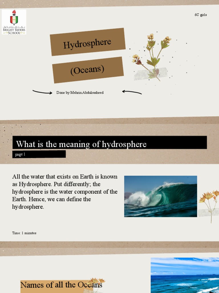 An InDepth Exploration of Earth's Water Systems The Hydrosphere PDF