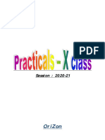 Practicals For 10th Class 2020-21