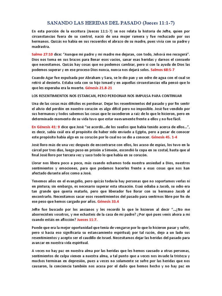 Sanando Heridas del Pasado en Cristo | PDF | Jacob | Ismael