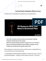 20 Reasons Why You Need A Business Plan in 2023 - Growthink