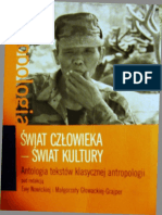 Antropologia, Świat Człowieka - Świat Kultury. Red E. Nowicka I M. Głowacka-Grajper-1