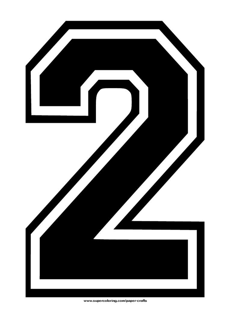 Black Football Shirt Number 2 Template Paper Craft | PDF