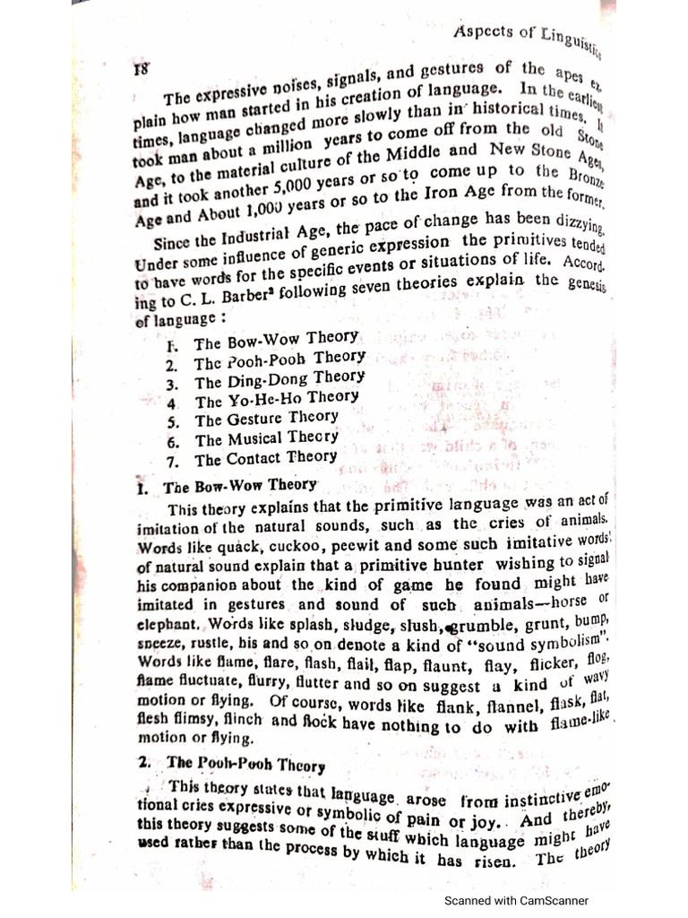 Linguistics Seven Theories | PDF