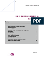 PR WK 12 Notes PR Planning I