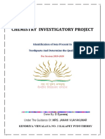 Chemistry Investigatory Project Xii On Toothpaste Analysis