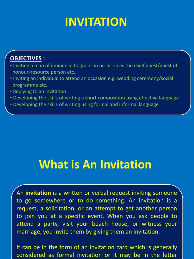 Crafting Informal Invitations | PDF