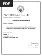 Power Electronics (EL-313) : Complex Engineering Problem (CEP)