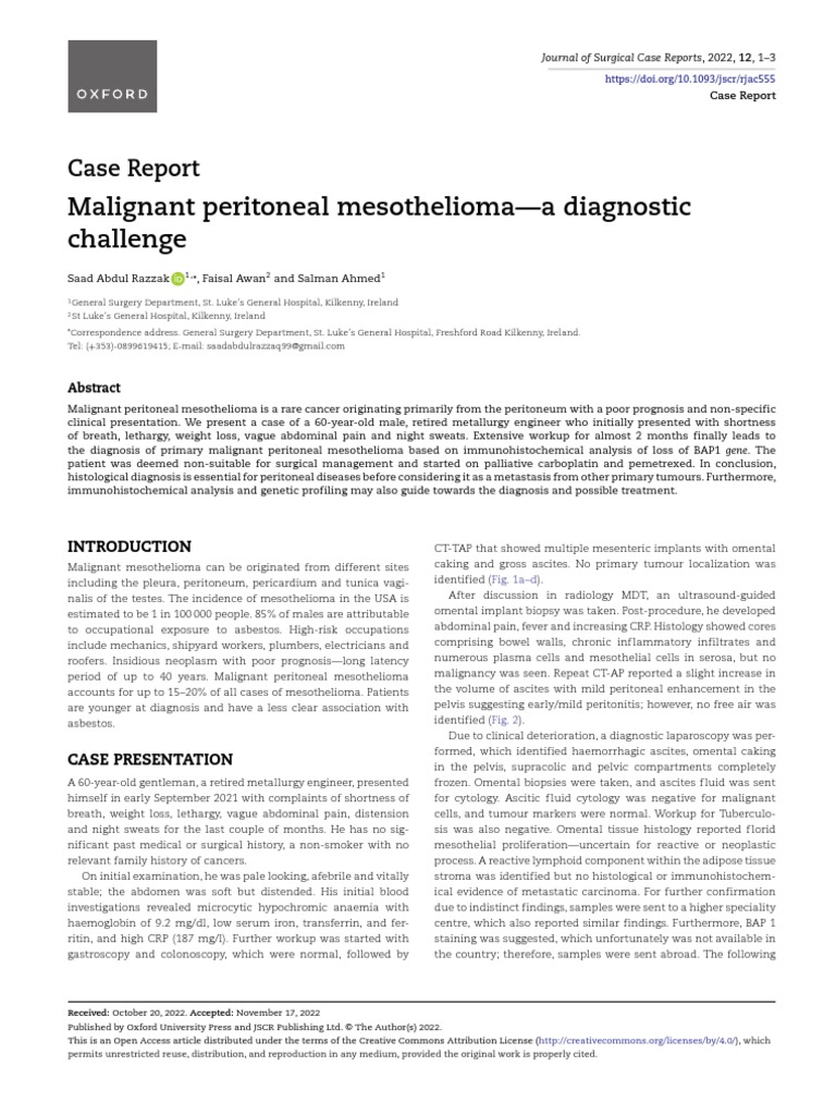 surgical case report, surgical case reports journal – UNGM