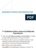 Lecture 4. MEASURES OF FERTILITY AND REPRODUCTION