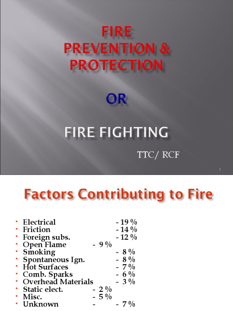 Fire Prevention Protection Or Fire Fighting Pdf Fires Chemistry