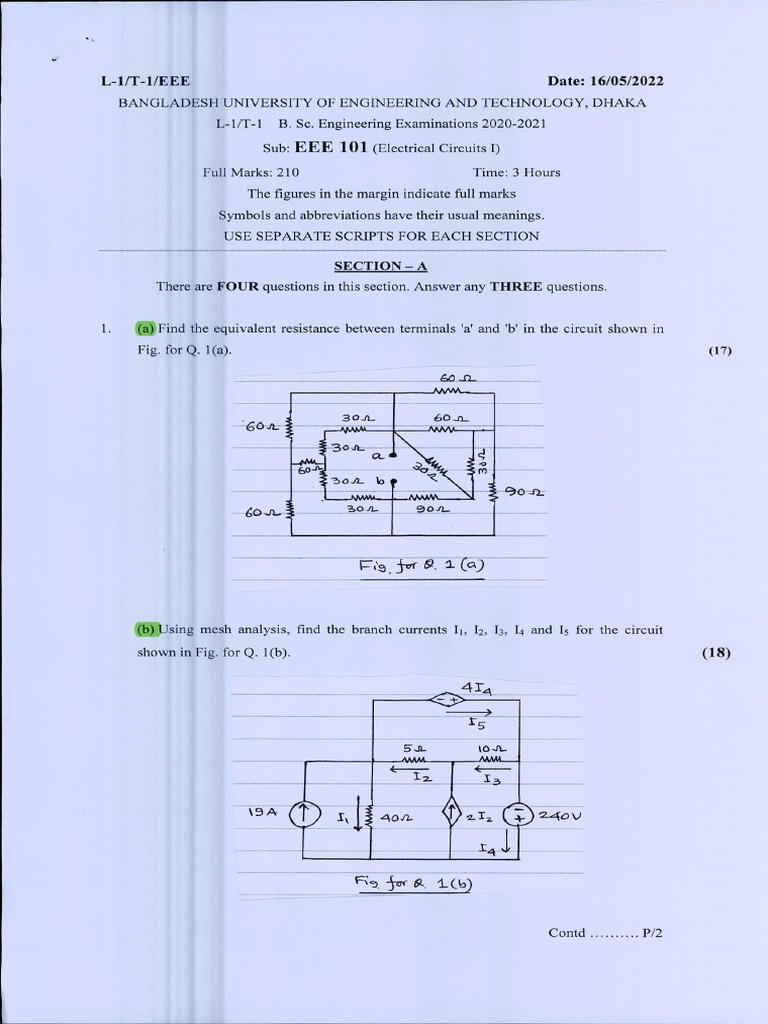 EEE 101 Exam Questions 2020-2021 | PDF | Pointer (Computer Programming ...