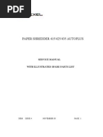 Download Service and Parts Manual Rexel Shredder 415-425-432 Autoplus by Raltec Ltd SN62166792 doc pdf