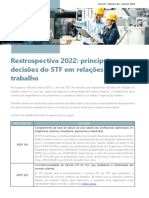 RT Informa - N. 08 JANEIRO - Restrospectiva 2022 - Principais Decisoes Do STF em Relacoes Do Trabalho