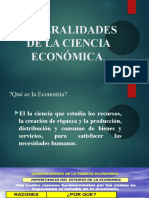 Generalidades de La Ciencia Económica