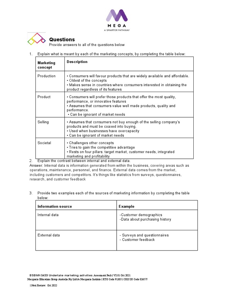 Marketing Concepts and Data Analysis Guide | PDF | Marketing | Sales