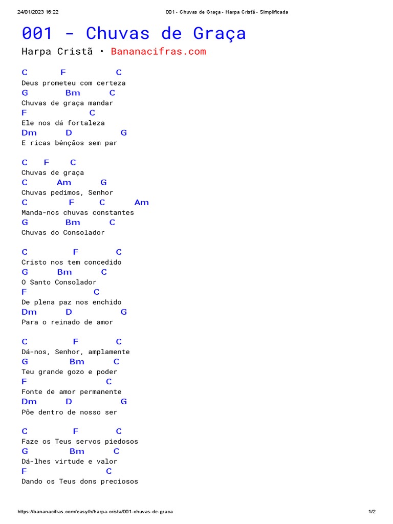 001 Chuvas De Graça Harpa Cristã Simplificada Pdf