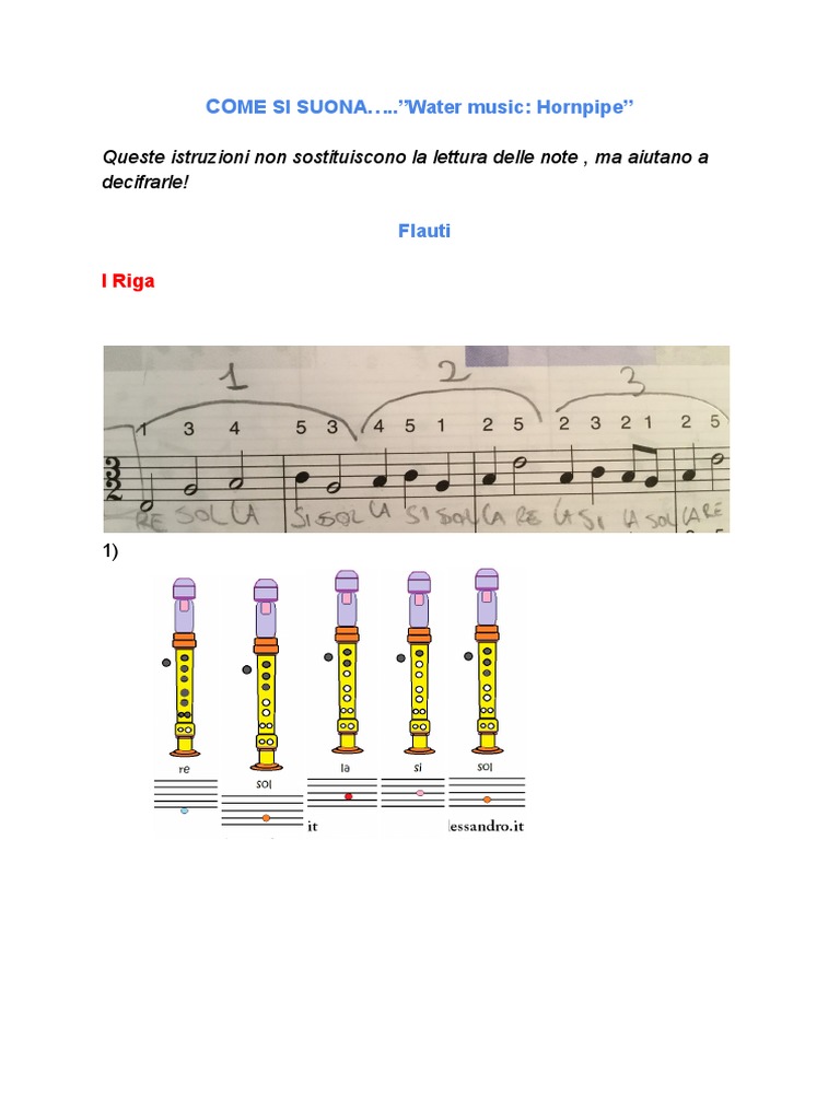 Come Si Suona... Hornpipe Flauti PDF
